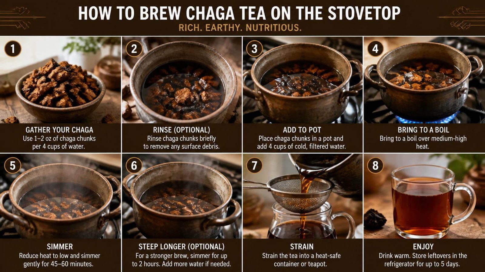How to Make Chaga Tea